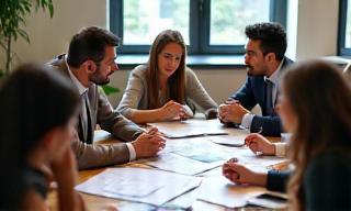 People discussing marketing strategy