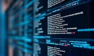 Abstract technical diagram or code on a screen